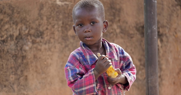 A young boy in the street, Burkina Faso